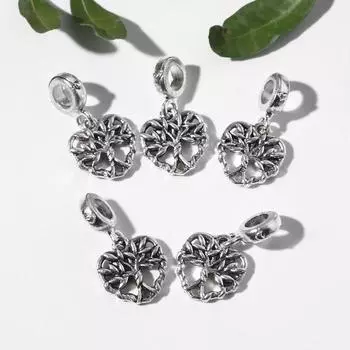 Шарм подвеска «Семейное древо», цвет серебро