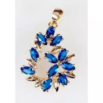 Подвеска со шпинелью "Камелия", позолота с родированием