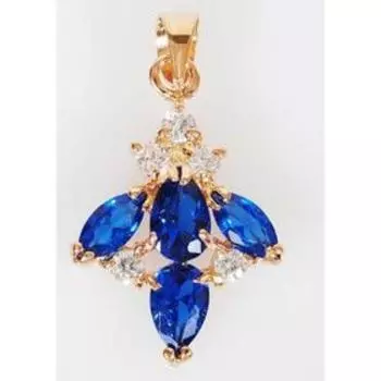 Подвеска со шпинелью "Квартет", позолота с родированием