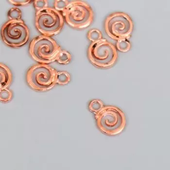 Подвеска "Спираль", цвет розовое золото 8х11 мм