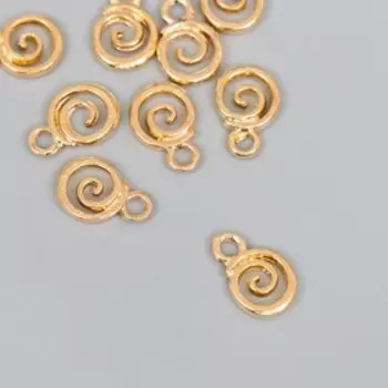 Подвеска "Спираль", цвет золотистый 8х11 мм