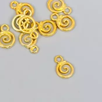 Подвеска "Спираль", цвет золото 8х11 мм