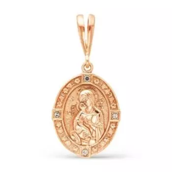 Подвеска «Владимирская Божия Матерь», позолота