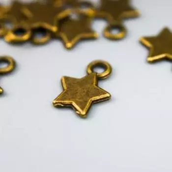 Подвеска "Звёздочка" цвет бронза 0,7х1 см
