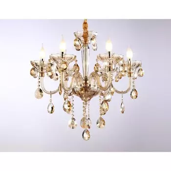 Подвесная классическая люстра с хрусталём Ambrella light, Classic, TR4901, 6хE14, цвет золото