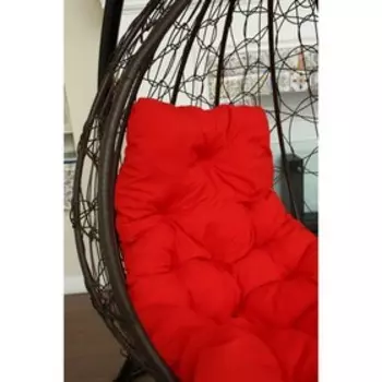 Подвесное кресло «Бароло», капля, цвет коричневый, подушка красная, стойка