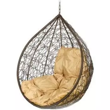 Подвесное кресло "Tropica Brown"BS бежевая подушка