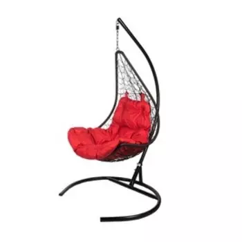 Подвесное кресло Wind Black красная подушка