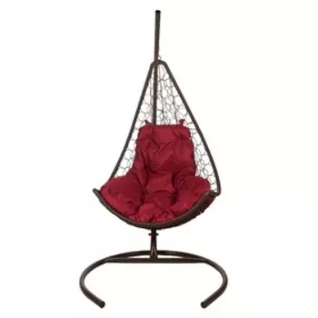 Подвесное кресло Wind Brown бордовая подушка