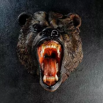 Подвесной декор "Голова Медведя" 33х39х30см