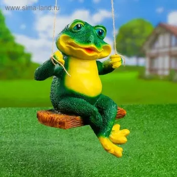 Подвесной декор «Лягушка на качелях», 222427 см