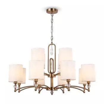 Подвесной светильник 40Вт, 12хE14, 155,5x88 см, латунь