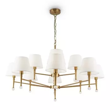 Подвесной светильник 40Вт, 12хE14, 158x100 см, латунь