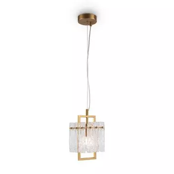 Подвесной светильник 40Вт, 1хE14, 2,6x1,5x1,5 см, латунь