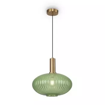 Подвесной светильник 40Вт, 1хE27, 31x30 см, латунь