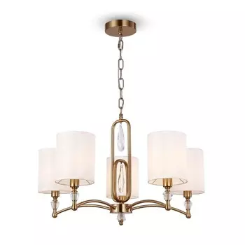 Подвесной светильник 40Вт, 5хE14, 142,5x66 см, латунь