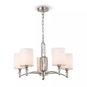 Подвесной светильник 40Вт, 5хE14, 142,5x66 см, никель