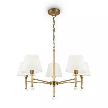 Подвесной светильник 40Вт, 5хE14, 146x71 см, латунь