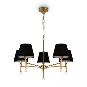 Подвесной светильник 40Вт, 5хE14, 146x71 см, латунь