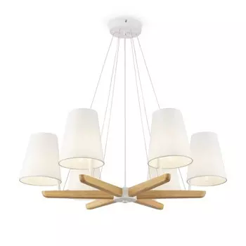 Подвесной светильник 40Вт, 6хE14, 23,6x70,8 см, белый