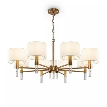 Подвесной светильник 40Вт, 8хE14, 139x88 см, латунь