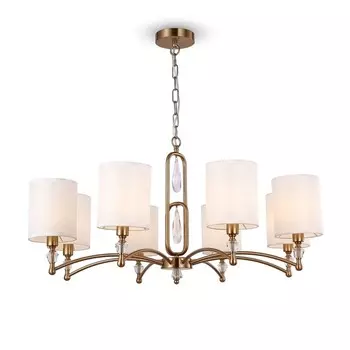 Подвесной светильник 40Вт, 8хE14, 142,5x86 см, латунь