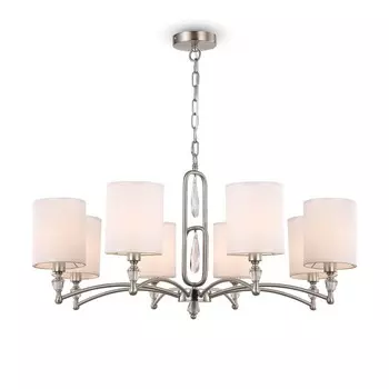 Подвесной светильник 40Вт, 8хE14, 142,5x86 см, никель