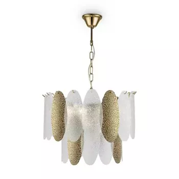 Подвесной светильник 40Вт, 9хE14, 78x49 см, латунь