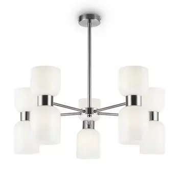 Подвесной светильник 60Вт, 10хE27, 51x70 см, хром