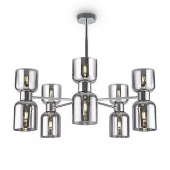 Подвесной светильник 60Вт, 10хE27, 51x70 см, хром