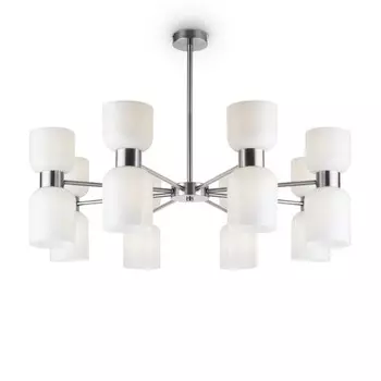 Подвесной светильник 60Вт, 16хE27, 51x86 см, хром