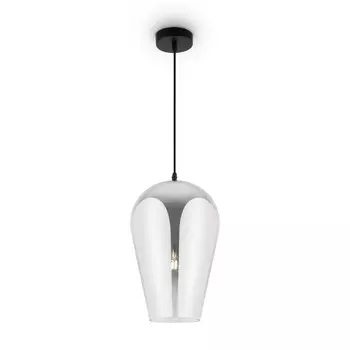 Подвесной светильник 60Вт, 1хE27, 41x22 см, чёрный