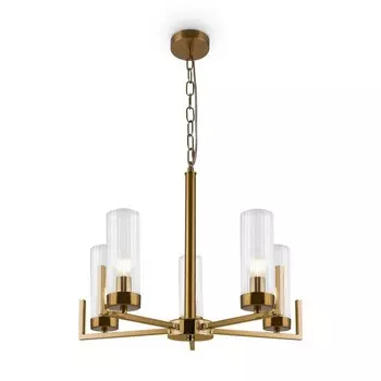 Подвесной светильник 60Вт, 5хE14, 35x55 см, латунь