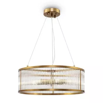 Подвесной светильник 60Вт, 6хE14, 120x45 см, латунь