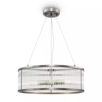 Подвесной светильник 60Вт, 6хE14, 120x45 см, никель