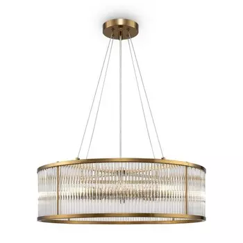 Подвесной светильник 60Вт, 8хE14, 120x55 см, латунь