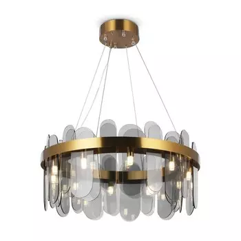 Подвесной светильник 60Вт, 8хG9, 24,5x40 см, латунь