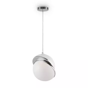 Подвесной светильник 6Вт, 1хE27, 29x20 см, хром