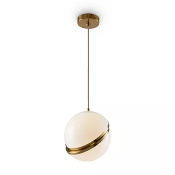 Подвесной светильник 6Вт, 1хE27, 29x20 см, латунь