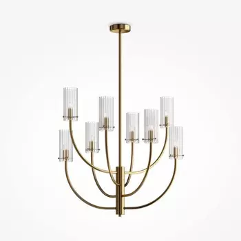 Светильник подвесной Maytoni MOD223PL-08BS, 8хG9, 40Вт, 73х73х109,5 см, цвет латунь