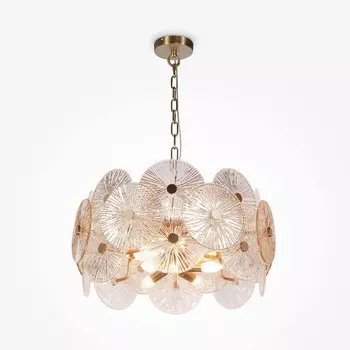 Светильник подвесной Maytoni MOD007PL-08G, 8хE14, 40Вт, 62,6х62,6х109,2 см, цвет золото