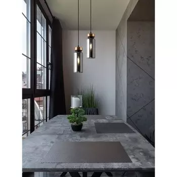 Подвесной светильник Come, 1xE14, цвет черный с золотом