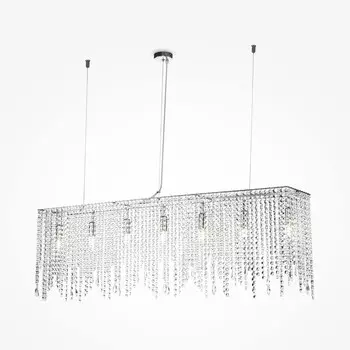 Светильник подвесной Maytoni DIA002PL-07CH, 7хE14, 60Вт, 20х120х120 см, цвет хром