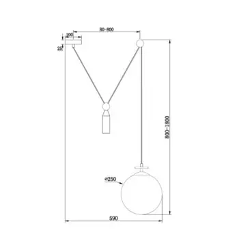 Подвесной светильник Impulse, 1xE27, цвет латунь