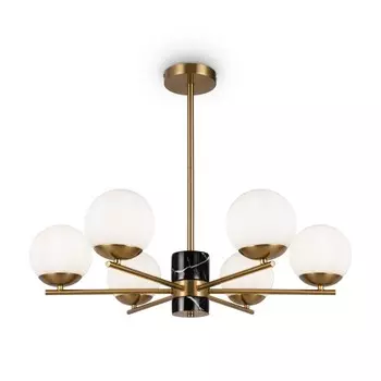 Подвесной светильник Marble, 6xE27, цвет латунь