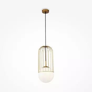 Светильник подвесной Maytoni P363PL-01G, 1хE27, 60Вт, 20х20х176 см, цвет золото