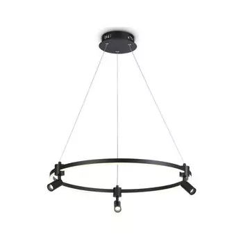 Подвесной управляемый светодиодный светильник Ambrella light, LineTech, FL5293, LED, 54 Вт, 4050Lum, 3000-6400К, цвет чёрный