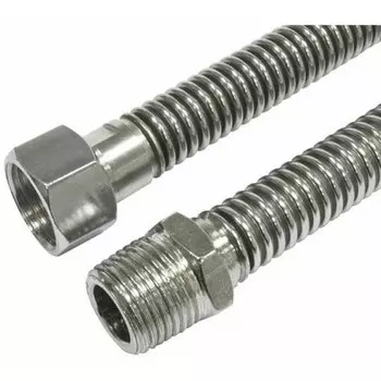 Подводка для газа сильфонная AQUALINK, внутренняя/наружная резьба 1/2", 250 см