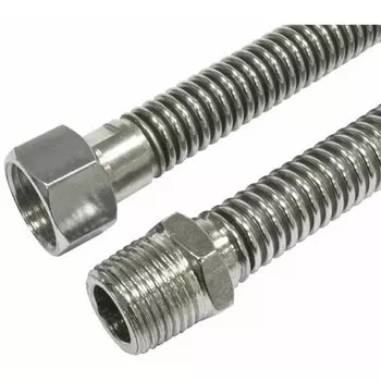 Подводка для газа сильфонная AQUALINK, внутренняя/наружная резьба 1/2", 100 см