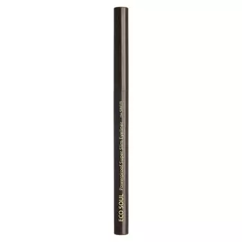 Подводка для глаз тонкая Eco Soul Powerproof Super Slim Eyeliner BK02 Ash Black 0,1гр